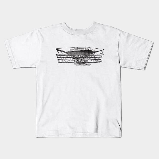 Plane Vintage Kids T-Shirt by Jetmike